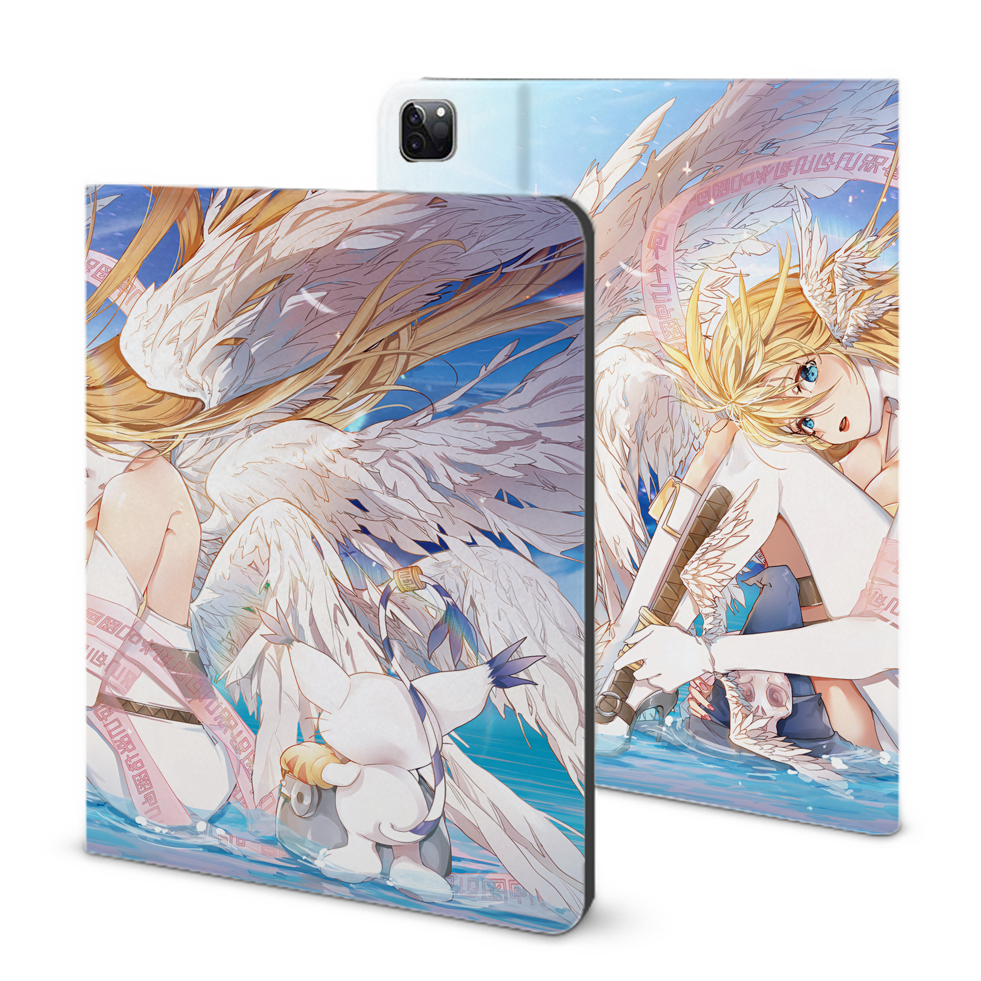 （画像用） Digimon デジタルモンスター/デジモン IPad ケース ブック型 PUレザー TPU 耐衝撃 軽量 薄型 ペン収納なし 全面保護 IPad 各モデル対応